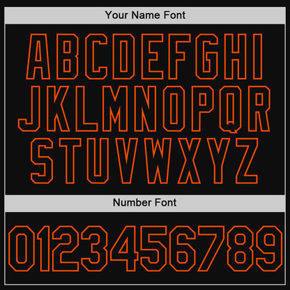 Custom Black Orange Authentic Throwback Baseball Jersey - Sky-Custom