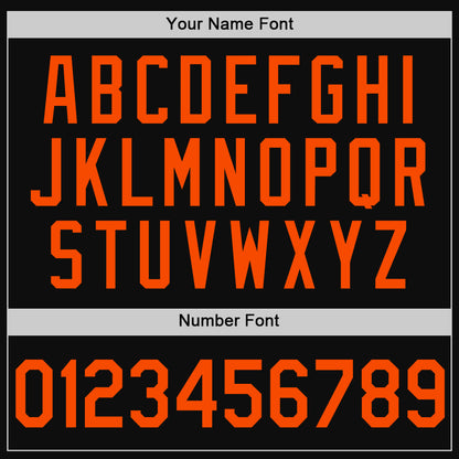 Custom Black Orange Authentic Throwback Baseball Jersey - Sky-Custom