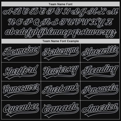 Custom Black Gray Authentic Throwback Baseball Jersey - Sky-Custom