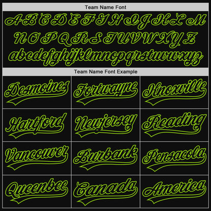 Custom Black Neon Green Authentic Throwback Baseball Jersey - Sky-Custom