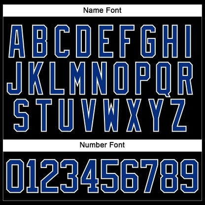 Custom Black Royal-White Hockey Jersey - Sky-Custom