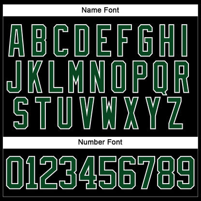 Custom Black Green-White Hockey Jersey - Sky-Custom