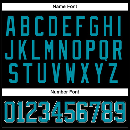 Custom Black Teal-White Hockey Jersey - Sky-Custom