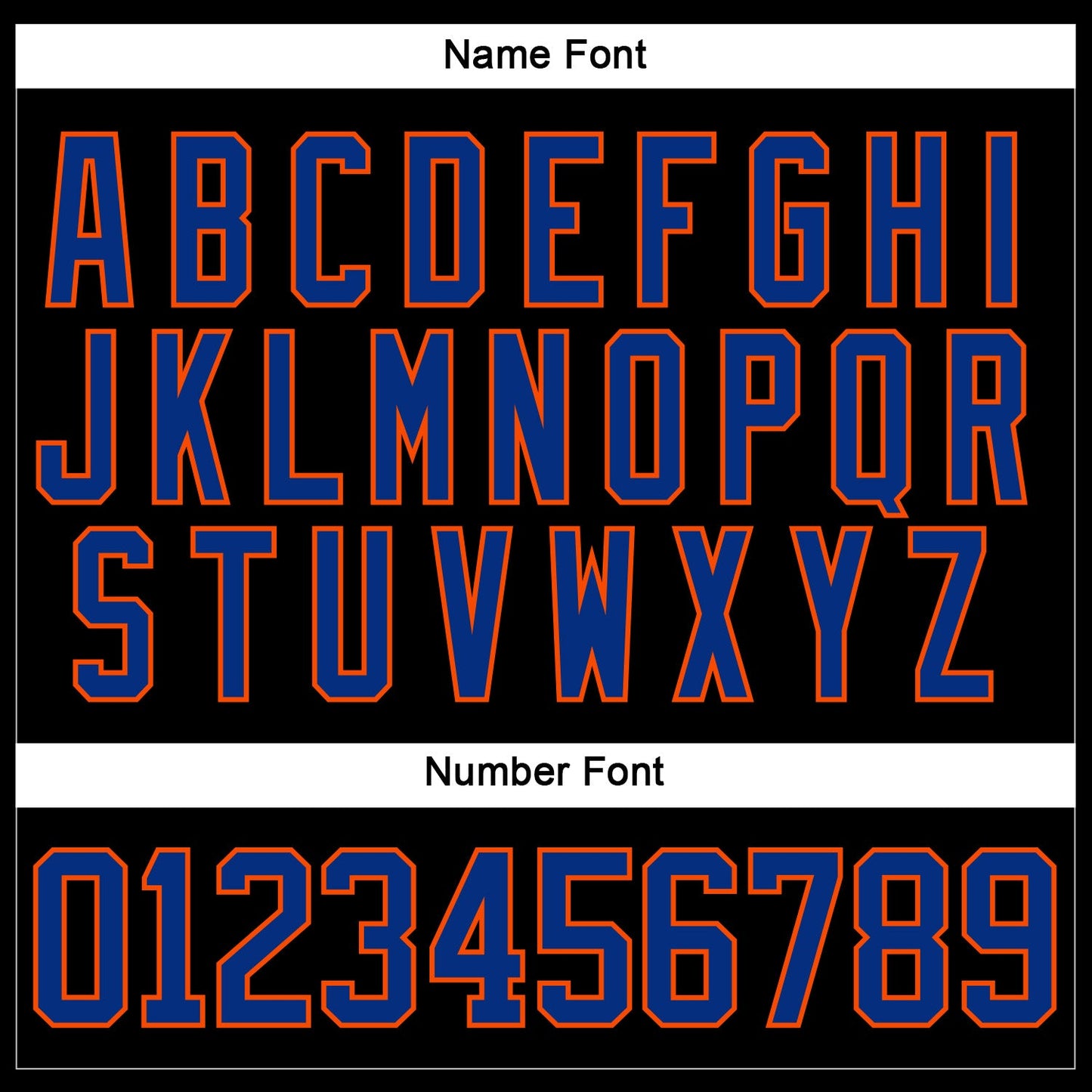 Custom Black Royal-Orange Hockey Jersey - Sky-Custom