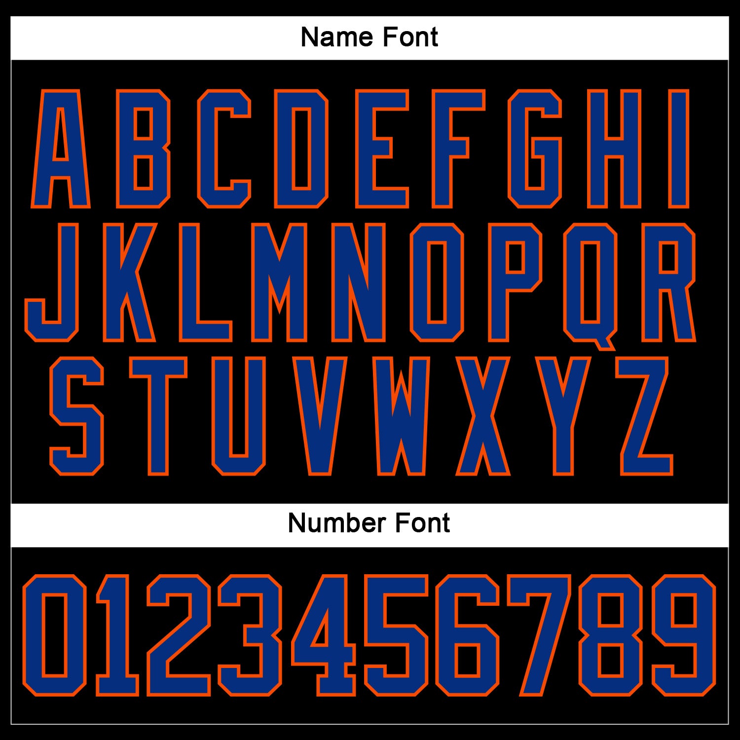 Custom Black Royal-Orange Hockey Jersey - Sky-Custom