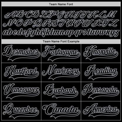 Custom Black Gray Hockey Jersey - Sky-Custom