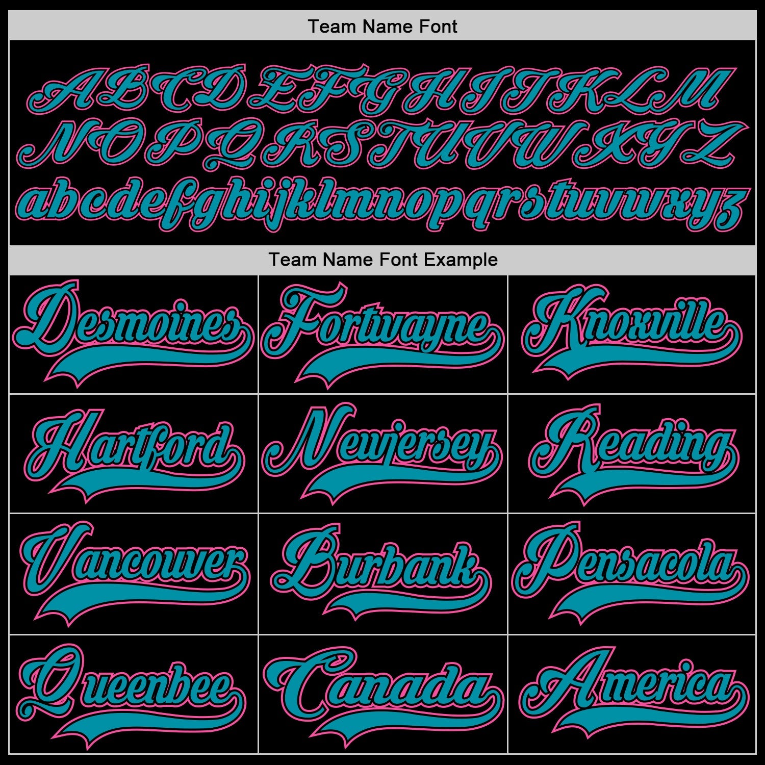 Custom Black Pink-Teal Hockey Jersey - Sky-Custom