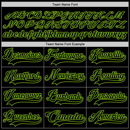 Custom Black Neon Green Hockey Jersey - Sky-Custom
