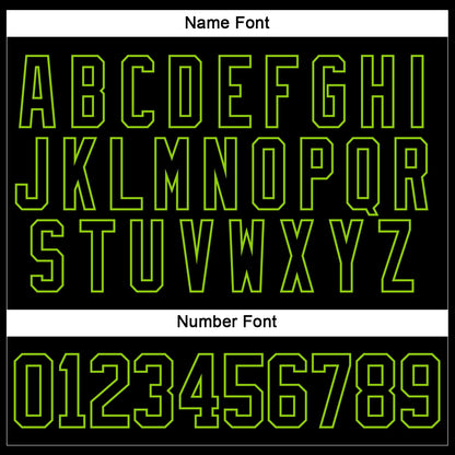 Custom Black Neon Green Hockey Jersey - Sky-Custom