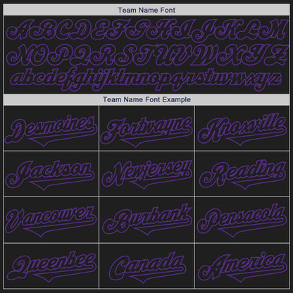 Custom Black Purple Authentic Baseball Jersey - Sky-Custom