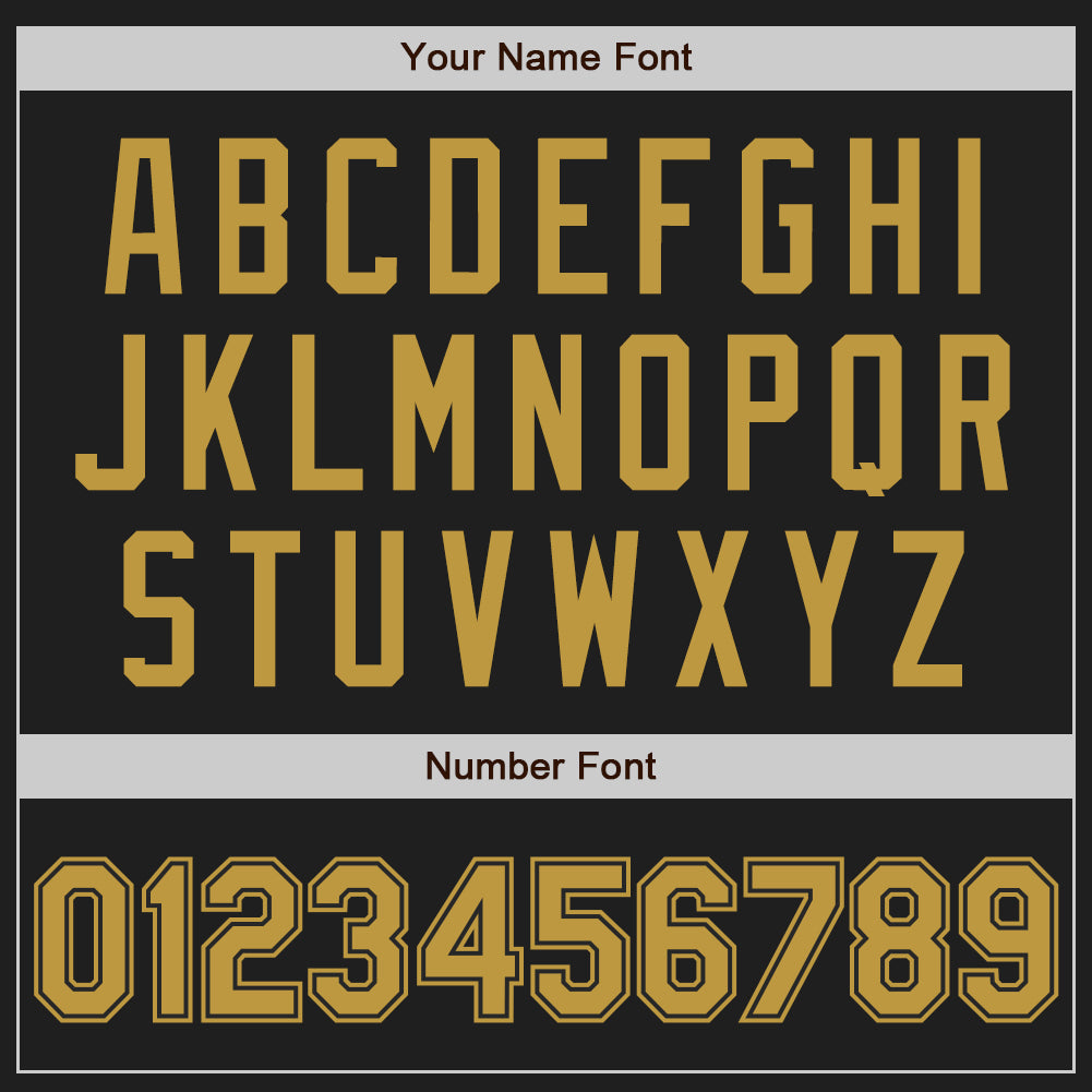 Custom Black Old Gold Authentic Baseball Jersey - Sky-Custom