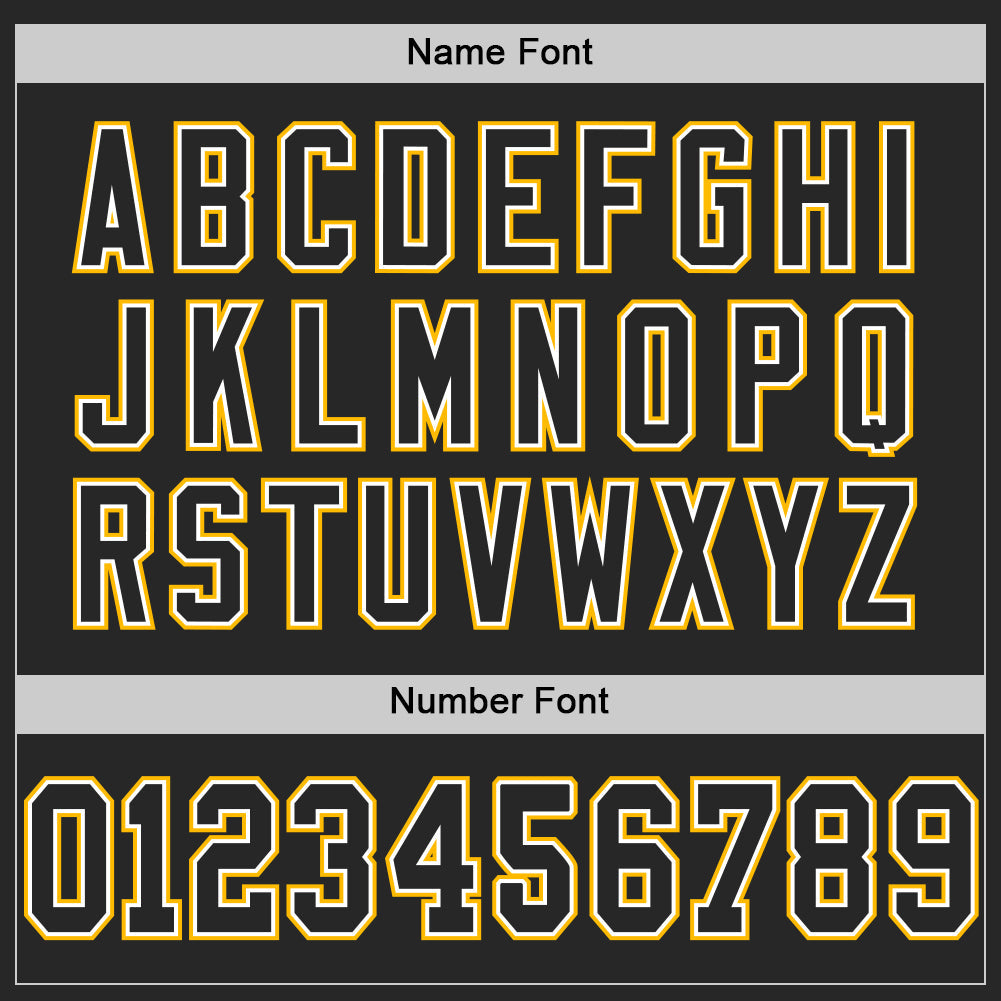 Custom Black White-Gold Mesh Authentic Football Jersey - Sky-Custom