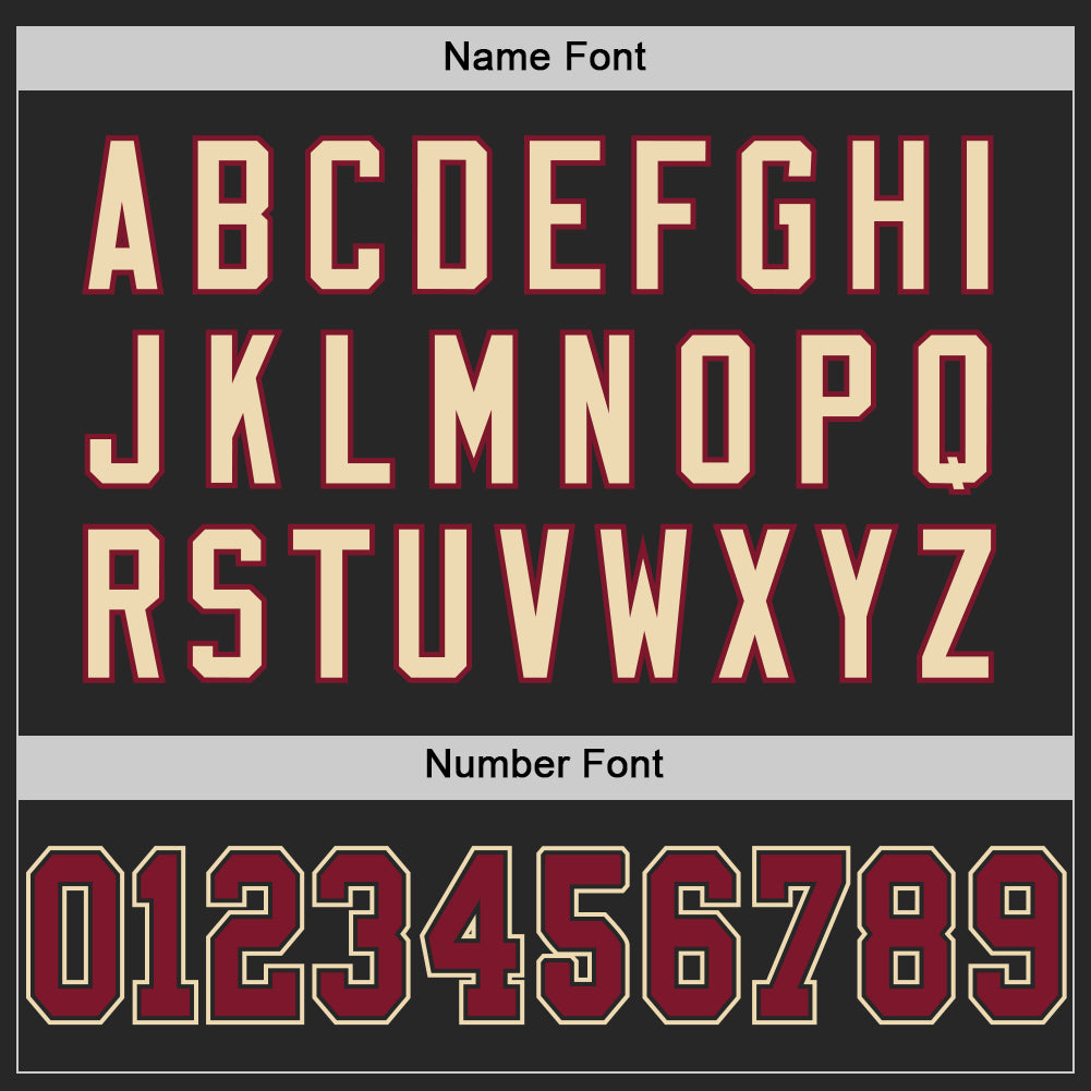 Custom Black Crimson-Cream Mesh Authentic Football Jersey - Sky-Custom