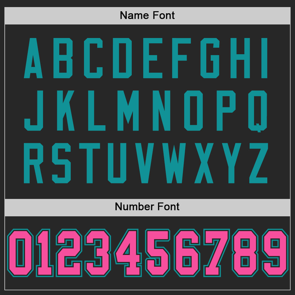 Custom Black Pink-Teal Mesh Authentic Football Jersey - Sky-Custom