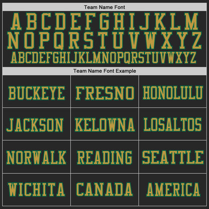 Custom Black Kelly Green-Old Gold Mesh Authentic Football Jersey - Sky-Custom