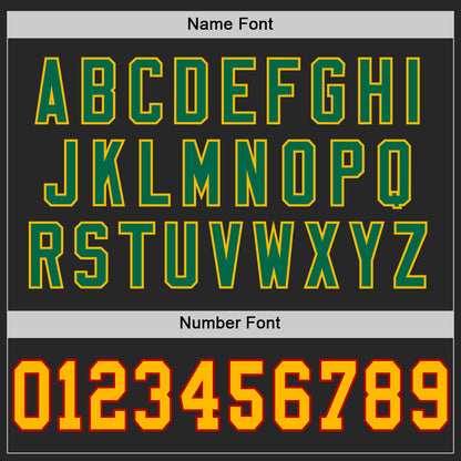 Custom Black Gold Red-Kelly Green Mesh Authentic Football Jersey - Sky-Custom