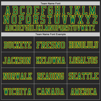 Custom Black Kelly Green-Gold Mesh Authentic Football Jersey - Sky-Custom