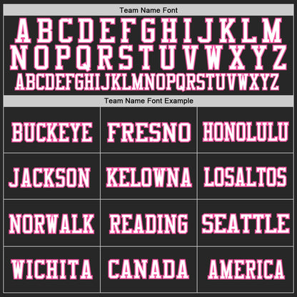 Custom Black White-Pink Mesh Authentic Football Jersey - Sky-Custom