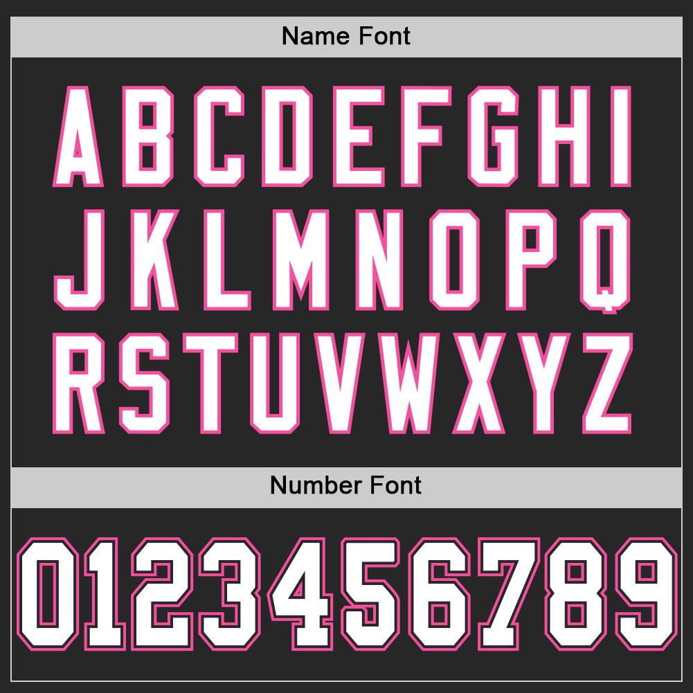 Custom Black White-Pink Mesh Authentic Football Jersey - Sky-Custom