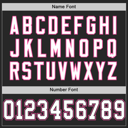 Custom Black White-Pink Mesh Authentic Football Jersey - Sky-Custom