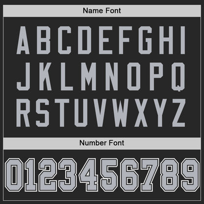 Custom Black Gray-White Mesh Authentic Football Jersey - Sky-Custom