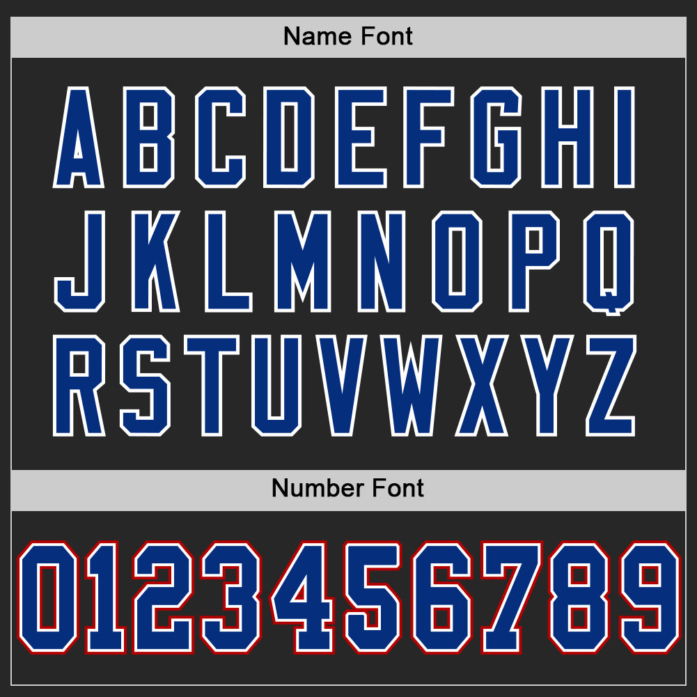 Custom Black Royal-Red Mesh Authentic Football Jersey - Sky-Custom