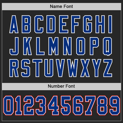 Custom Black Royal-Red Mesh Authentic Football Jersey - Sky-Custom