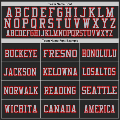 Custom Black Red-Gray Mesh Authentic Football Jersey - Sky-Custom