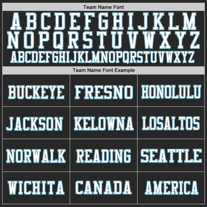 Custom Black Shadow Blue-White Mesh Authentic Football Jersey - Sky-Custom