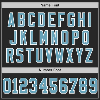 Custom Black Shadow Blue-White Mesh Authentic Football Jersey - Sky-Custom