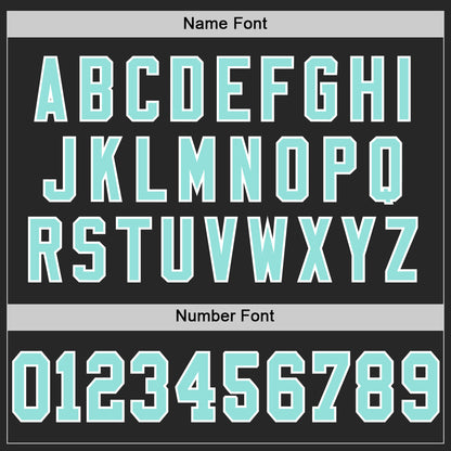 Custom Black Ice Blue-White Mesh Authentic Football Jersey - Sky-Custom