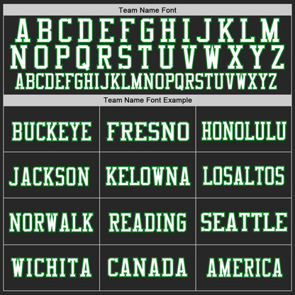 Custom Black Grass Green-White Mesh Authentic Football Jersey - Sky-Custom