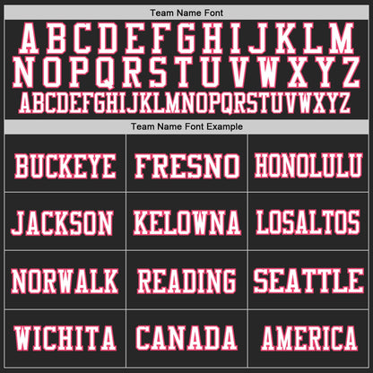 Custom Black Neon Pink-White Mesh Authentic Football Jersey - Sky-Custom