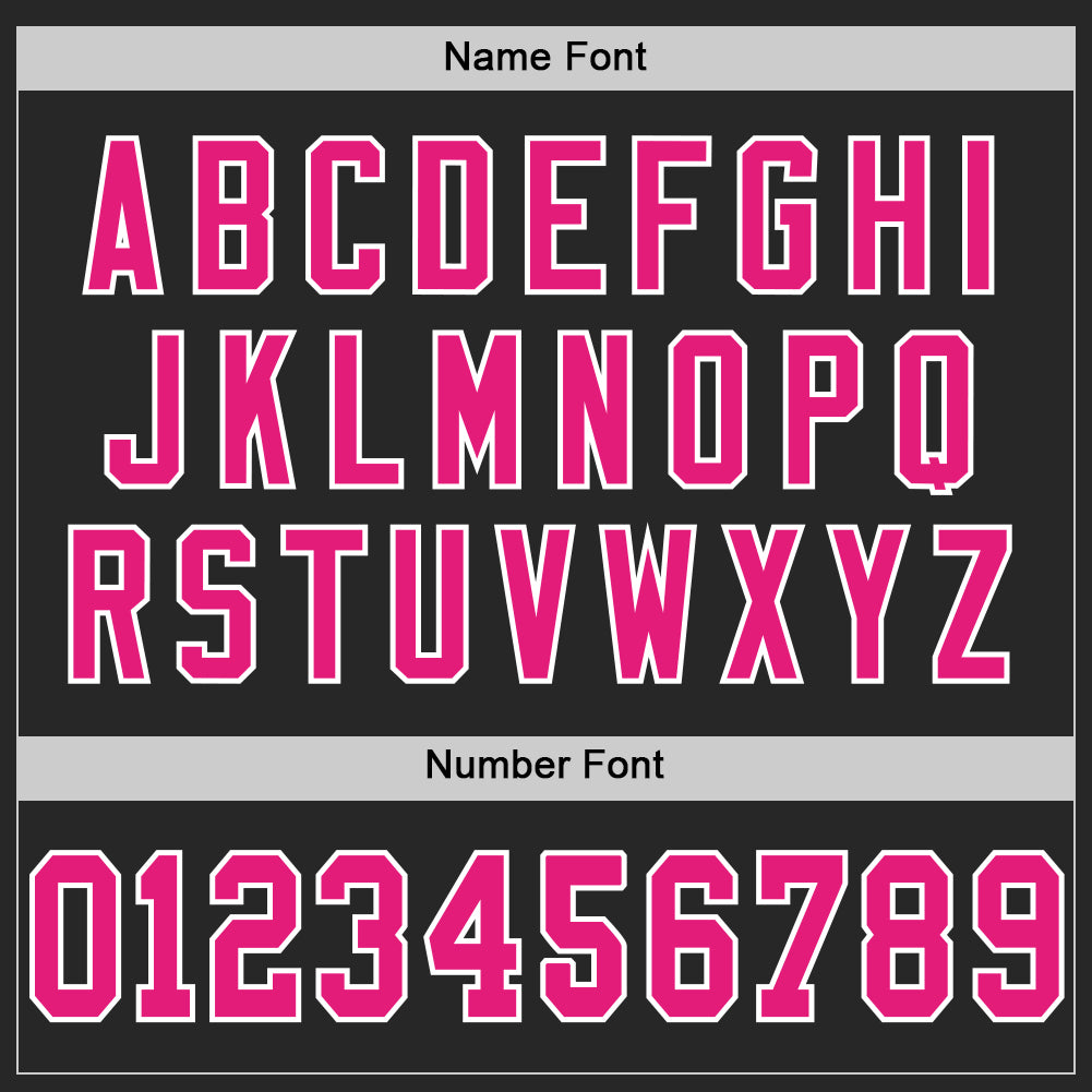 Custom Black Hot Pink-White Mesh Authentic Football Jersey - Sky-Custom