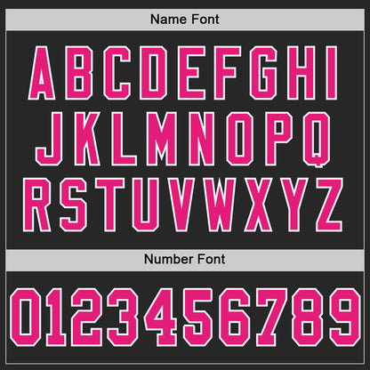 Custom Black Hot Pink-White Mesh Authentic Football Jersey - Sky-Custom