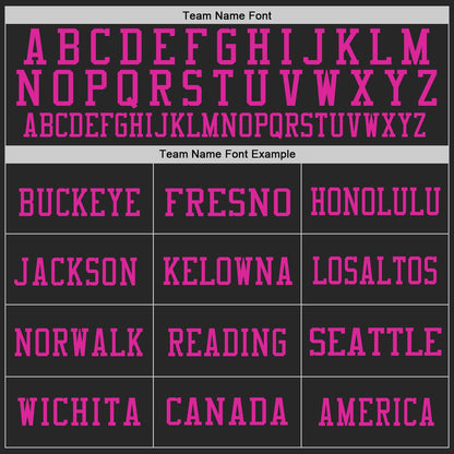 Custom Black Deep Pink Mesh Authentic Football Jersey - Sky-Custom