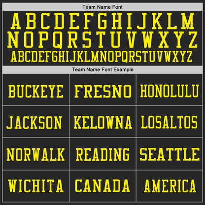 Custom Black Light Yellow Mesh Authentic Football Jersey - Sky-Custom