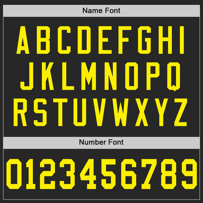 Custom Black Light Yellow Mesh Authentic Football Jersey - Sky-Custom