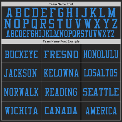 Custom Black Red-Powder Blue Mesh Authentic Football Jersey - Sky-Custom