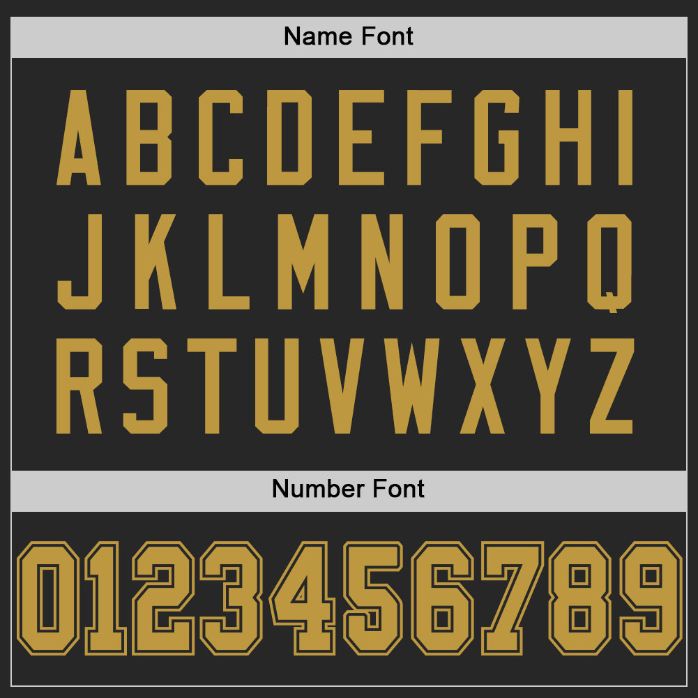 Custom Black Old Gold Mesh Authentic Football Jersey - Sky-Custom