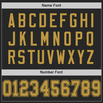 Custom Black Old Gold Mesh Authentic Football Jersey - Sky-Custom