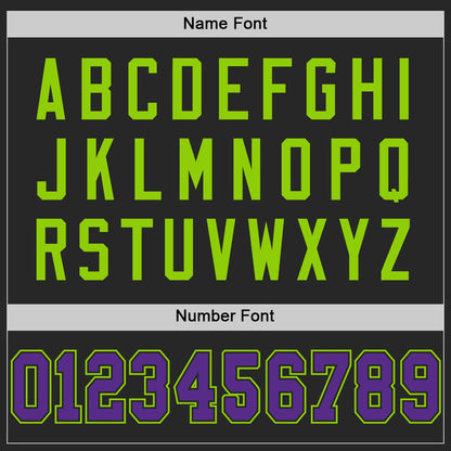 Custom Black Purple-Neon Green Mesh Authentic Football Jersey - Sky-Custom