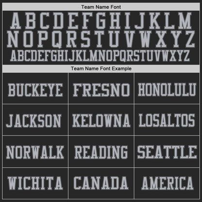 Custom Black Gray-Steel Gray Mesh Authentic Football Jersey - Sky-Custom