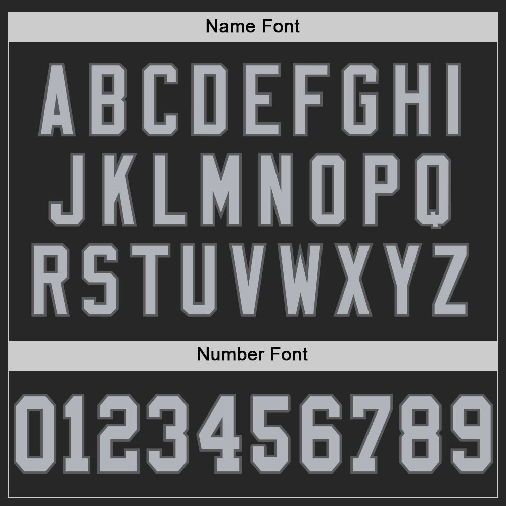 Custom Black Gray-Steel Gray Mesh Authentic Football Jersey - Sky-Custom