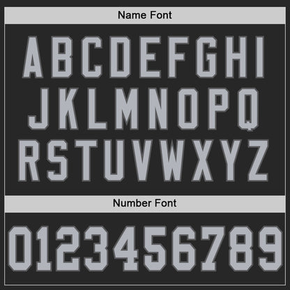 Custom Black Gray-Steel Gray Mesh Authentic Football Jersey - Sky-Custom