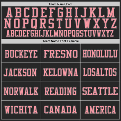 Custom Black Medium Pink-Steel Gray Mesh Authentic Football Jersey - Sky-Custom