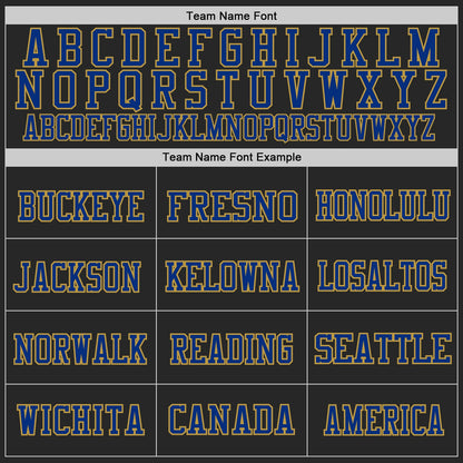 Custom Black Royal-Old Gold Mesh Authentic Football Jersey - Sky-Custom