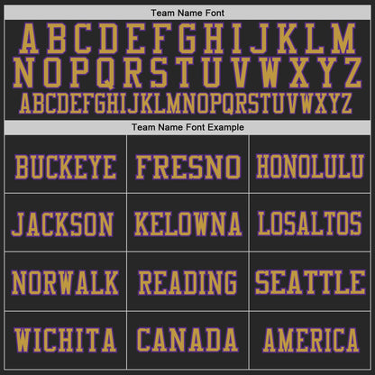 Custom Black Purple-Old Gold Mesh Authentic Football Jersey - Sky-Custom