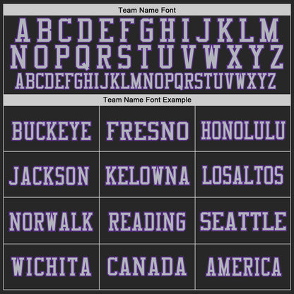 Custom Black Purple-Gray Mesh Authentic Football Jersey - Sky-Custom