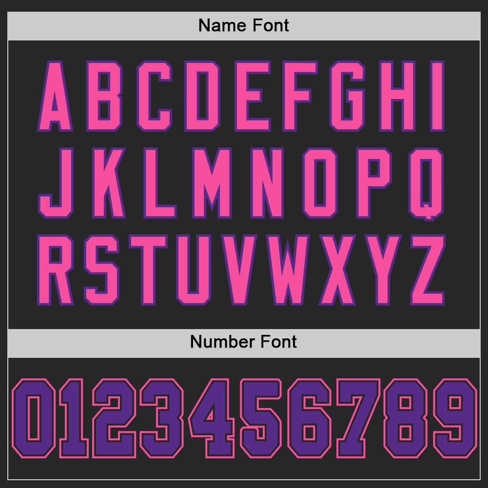 Custom Black Purple-Pink Mesh Authentic Football Jersey - Sky-Custom